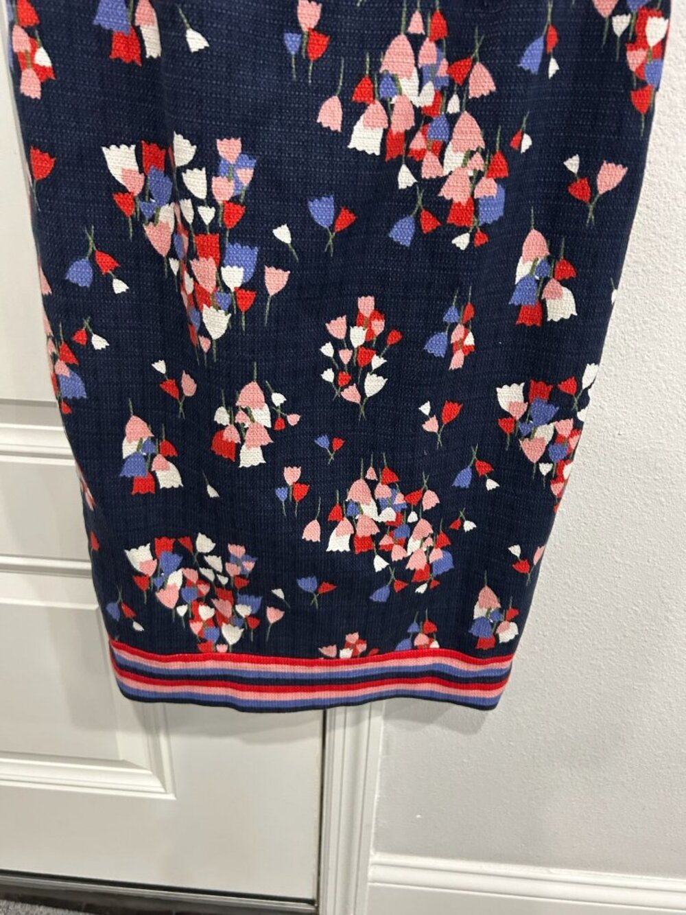 Boden 6 Navy Tulip Textured Sheath Dress Half Sleeves Cottagecore Boho Chic - Picture 6 of 12